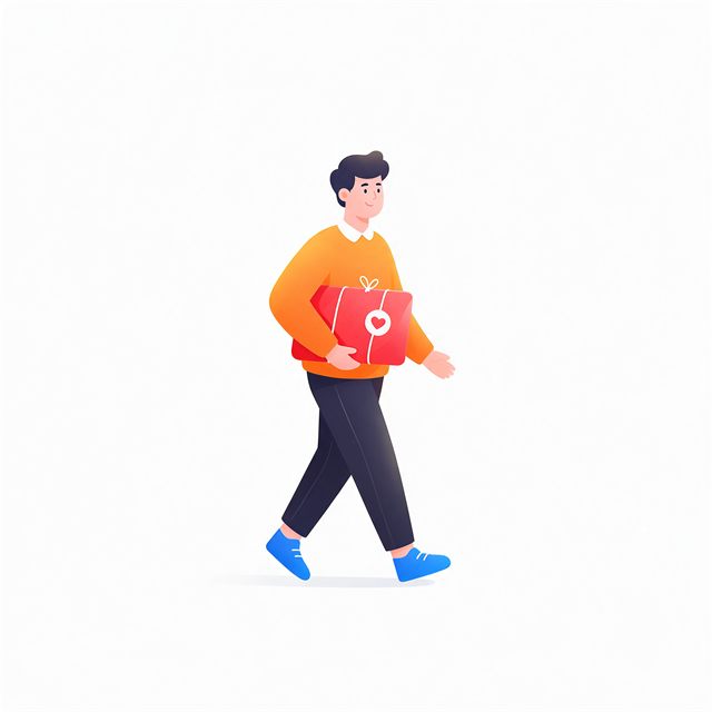 Courier picking up a parcel
